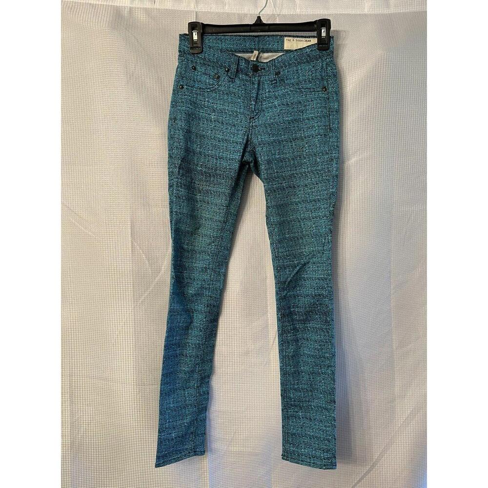 rag & bone Womens Juniors Jeans Tweed Print Size 24 EUC - Picture 2 of 5